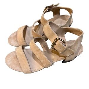 J. Crew suede sandals block heel size 6